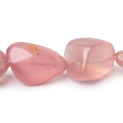 15x13-25x16mm Rose Quartz Plain Nugget Beads 8.5 inch 11 pieces AA (ONLINE ORDER ONLY)