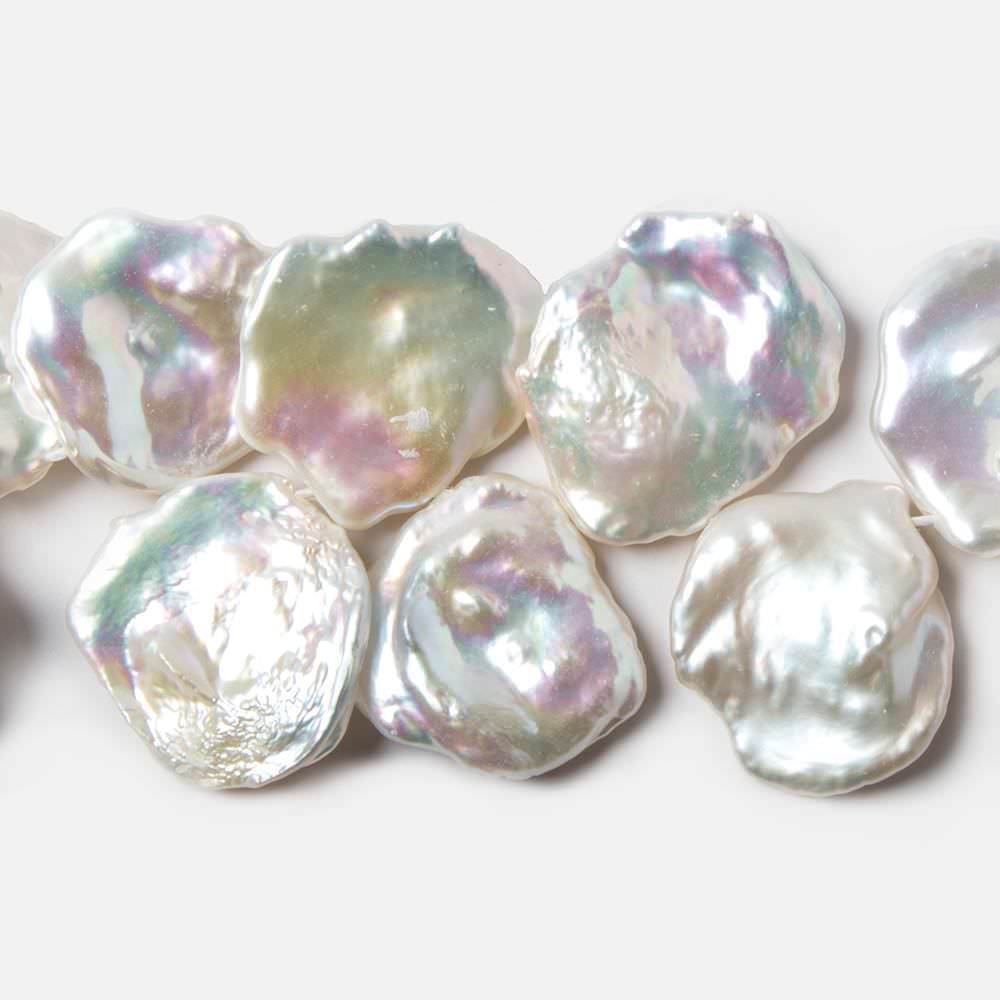 15x15-18x17mm Off White Keshi Freshwater Pearls 15 inch 48 pieces (ONLINE ORDER ONLY)