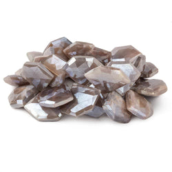 15x19-19x24mm Mystic Chocolate Moonstone Faceted Pentagonals 8 inch 29 beads (ONLINE ORDER ONLY)