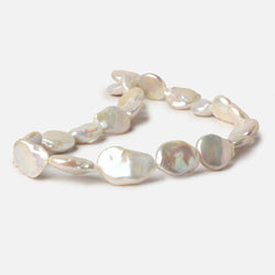 15x19-20x15mm Off White Straight Drill Baroque Freshwater Pearl 16 inch 21 pcs (ONLINE ORDER ONLY)
