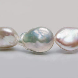 15x19-20x15mm Off White Straight Drill Baroque Freshwater Pearl 16 inch 21 pcs (ONLINE ORDER ONLY)