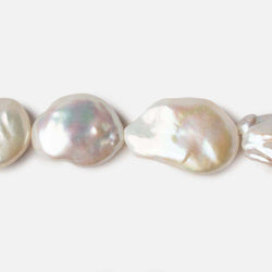 15x19-20x15mm Off White Straight Drill Baroque Freshwater Pearl 16 inch 21 pcs (ONLINE ORDER ONLY)