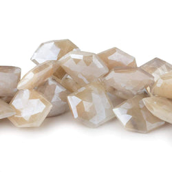 15x19-19x23mm Mystic Off White Moonstone Faceted Pentagonals 8 inch 32 beads (ONLINE ORDER ONLY)