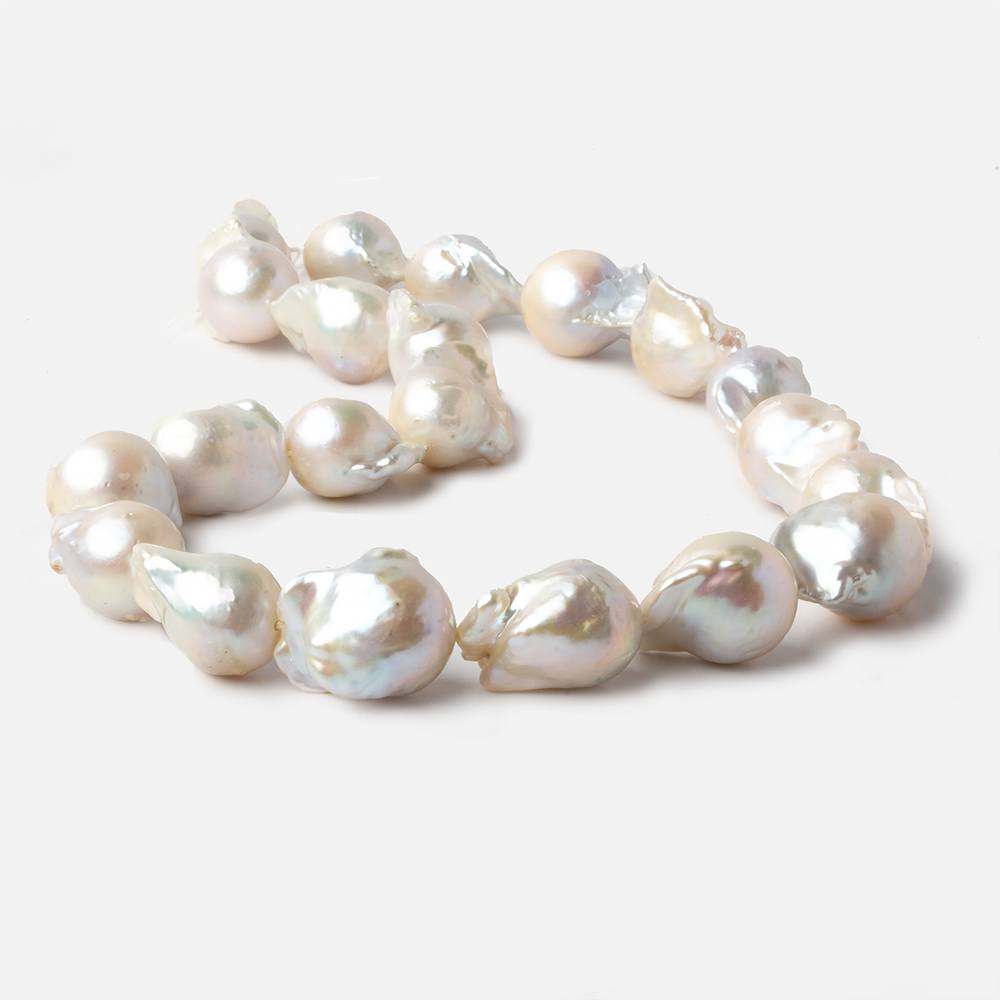 15x2-19x15mm Off White Ultra Baroque Freshwater Pearl 15.5 inch 20 pcs (ONLINE ORDER ONLY)