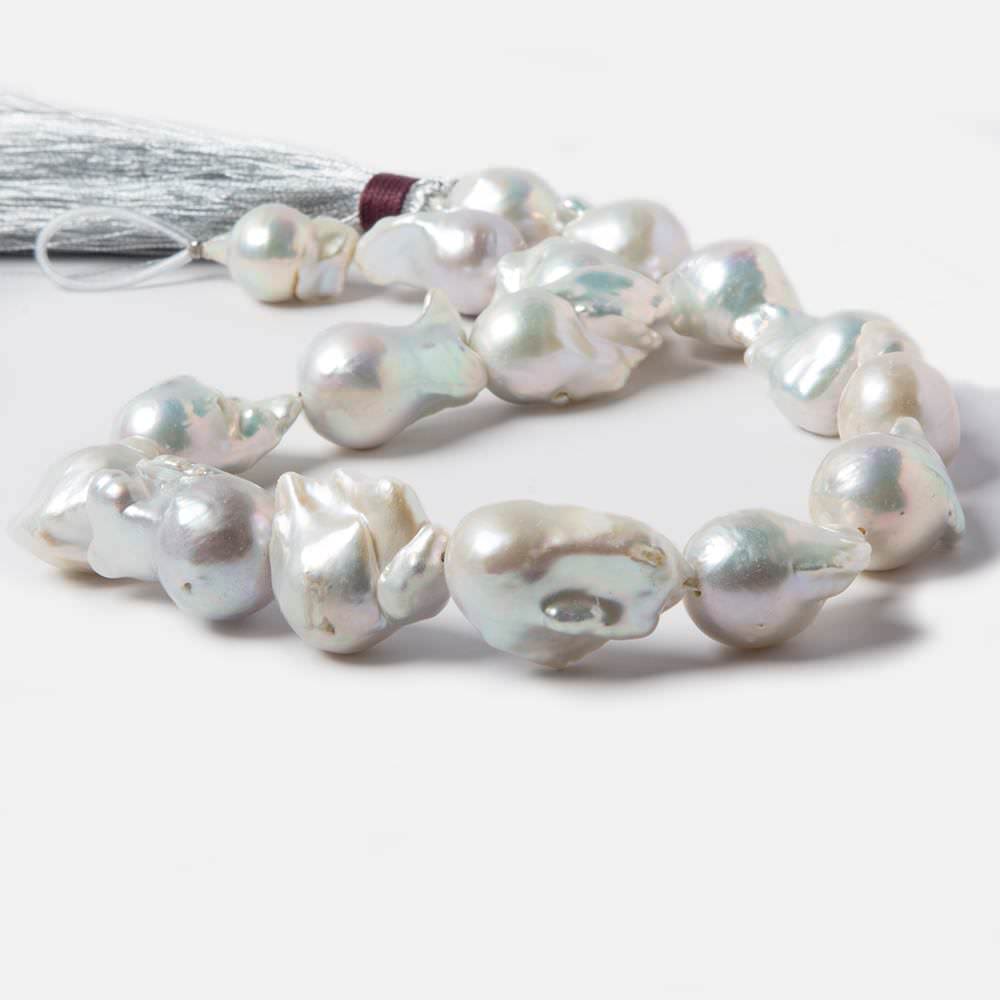 15x2-19x15mm Off White Ultra Baroque Freshwater Pearl 15.5 inch 20 pcs (ONLINE ORDER ONLY)