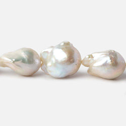 15x2-19x15mm Off White Ultra Baroque Freshwater Pearl 15.5 inch 20 pcs (ONLINE ORDER ONLY)