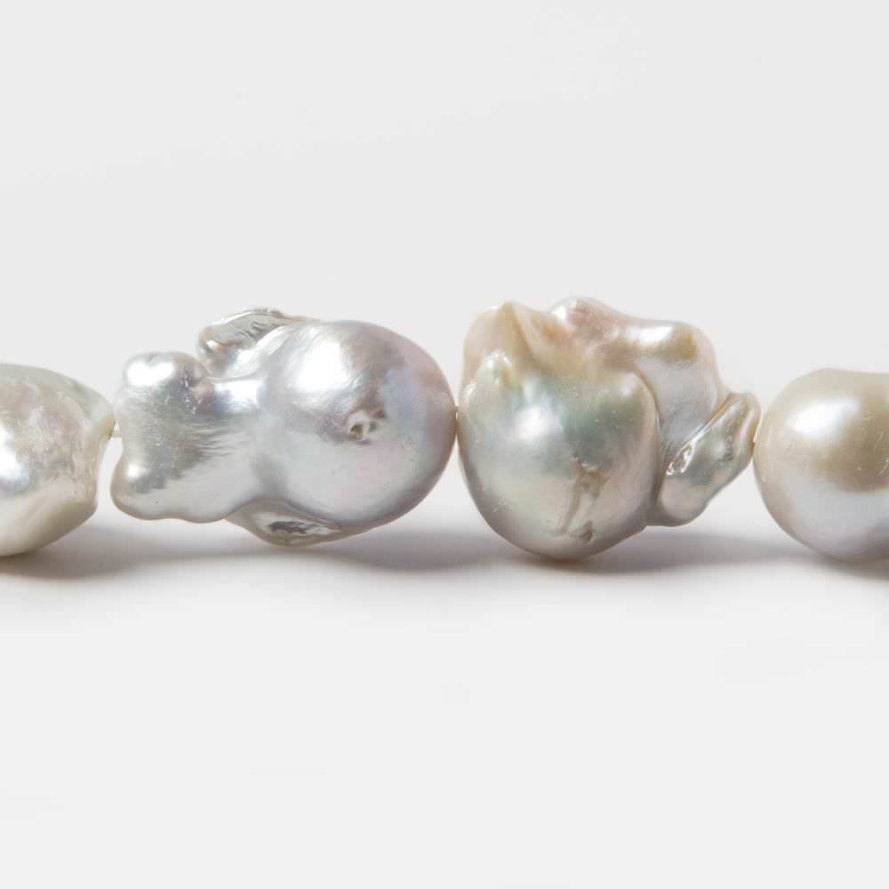 15x2-19x15mm Off White Ultra Baroque Freshwater Pearl 15.5 inch 20 pcs (ONLINE ORDER ONLY)