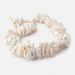 15x7-24x14mm Cream Center Drill Biwa Freshwater Pearls 15 inch 110 beads (ONLINE ORDER ONLY)