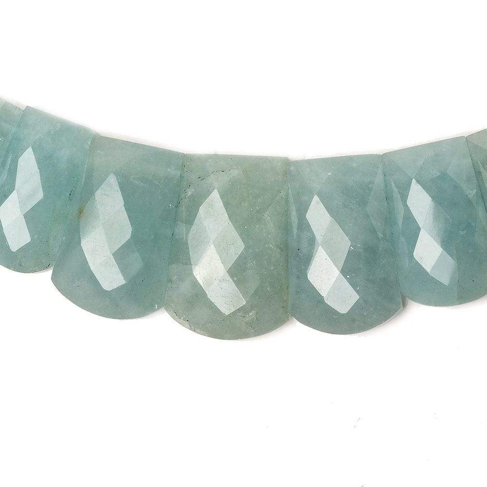 15x9-23x14mm Aquamarine double drilled faceted fancy shape collar 37 beads (ONLINE ORDER ONLY)