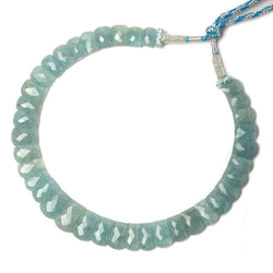 15x9-23x14mm Aquamarine double drilled faceted fancy shape collar 37 beads (ONLINE ORDER ONLY)