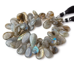 15x9-24x13mm Labradorite Plain Pear Beads 8 inch 47 beads (ONLINE ORDER ONLY)