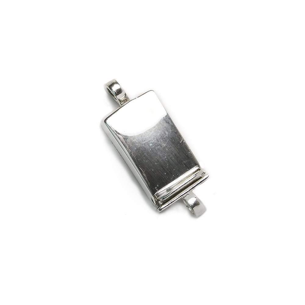 15x9mm Sterling Silver Box Clasp Plain Rectangle Design 1 piece (ONLINE ORDER ONLY)