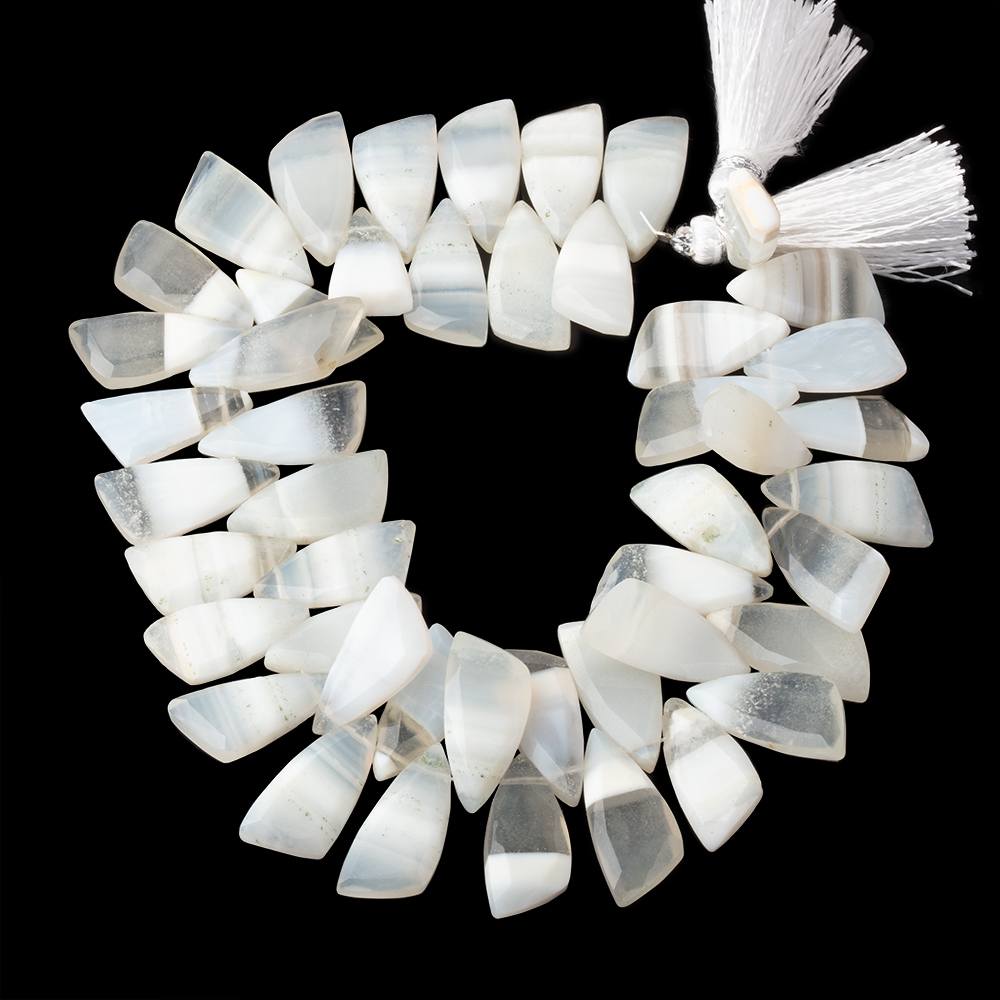 16-17mm Banded Agate Faceted Fancy Briolette 7.5 inch 46 Beads AA (ONLINE ORDER ONLY)
