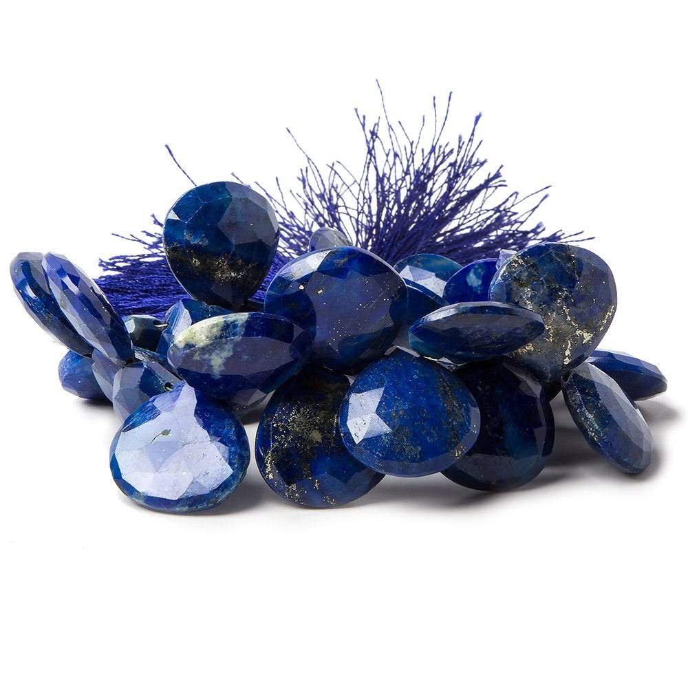 16-18mm Lapis Lazuli Heart Briolette 8 inch 28 pieces (ONLINE ORDER ONLY)