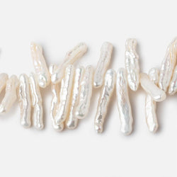 16-22mm Creamy White Biwa Top Drilled Freshwater Pearls 16 inch 136 beads (ONLINE ORDER ONLY)