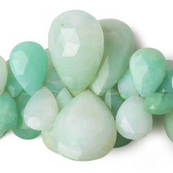 16-35mm Blue Peruvian Opal Faceted Pear Beads 7 inch 42 pieces (ONLINE ORDER ONLY)