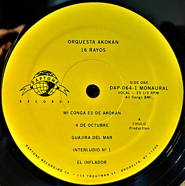 Orquesta Akokán - 16 Rayos [Vinyl] (ONLINE ORDER ONLY)
