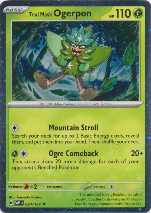 Teal Mask Ogerpon (024/167) (Cosmos Holo) [Miscellaneous Cards] (Online Only)