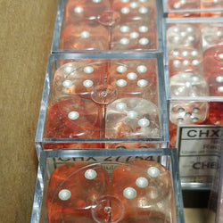 Nebula Red/silver Luminary 7-Dice/16mm/12mm/30mm/Ten10's (Online Only)
