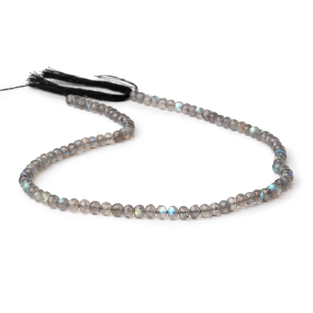 4.5mm Labradorite micro-faceted rondelle beads 13.5 inch 95 pieces AAA (ONLINE ORDER ONLY)