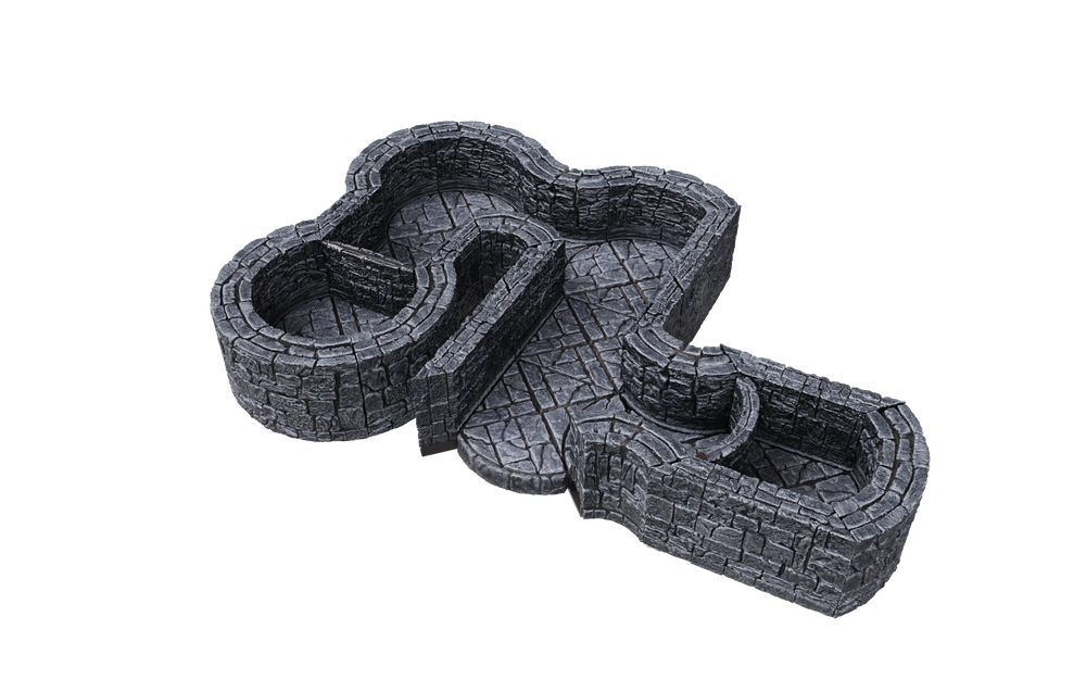 WarLock Tiles: Expansion Pack - 1 in. Dungeon Angles & Curves (ONLINE ORDER ONLY)