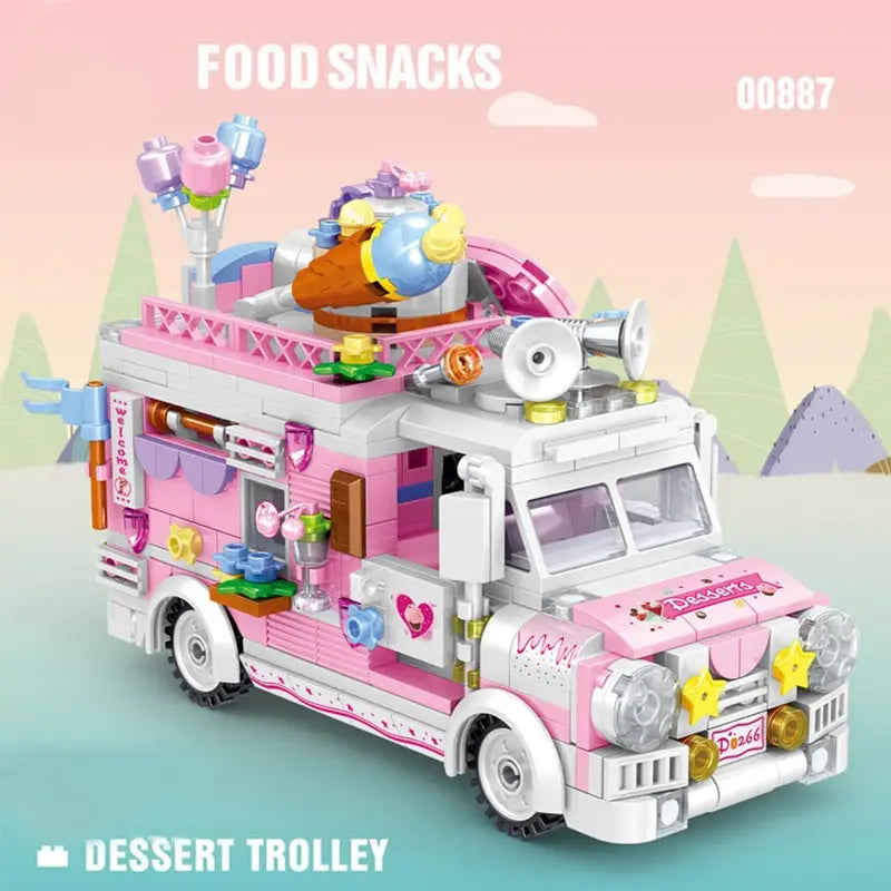 Dessert Trolley Building Block toys Minifigures Food Trucks Fun for All over 500 Pieces (ONLINE ORDER ONLY)