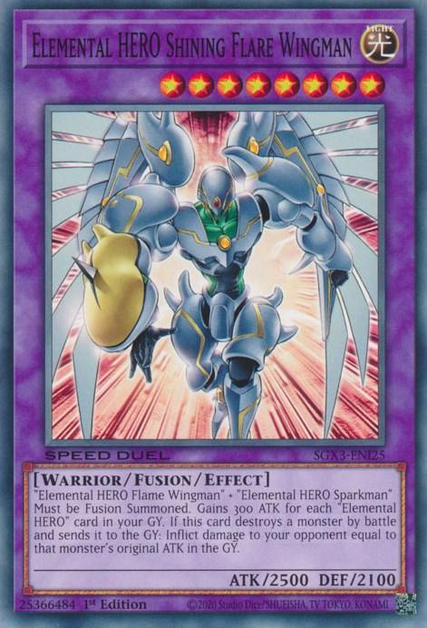 Elemental HERO Shining Flare Wingman [SGX3-ENI25] Common (ONLINE ORDER ONLY)