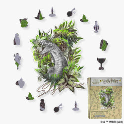 Harry Potter - Slytherin Crest - Utilitarian Romance Wooden Jigsaw Puzzle (Online Order Only)