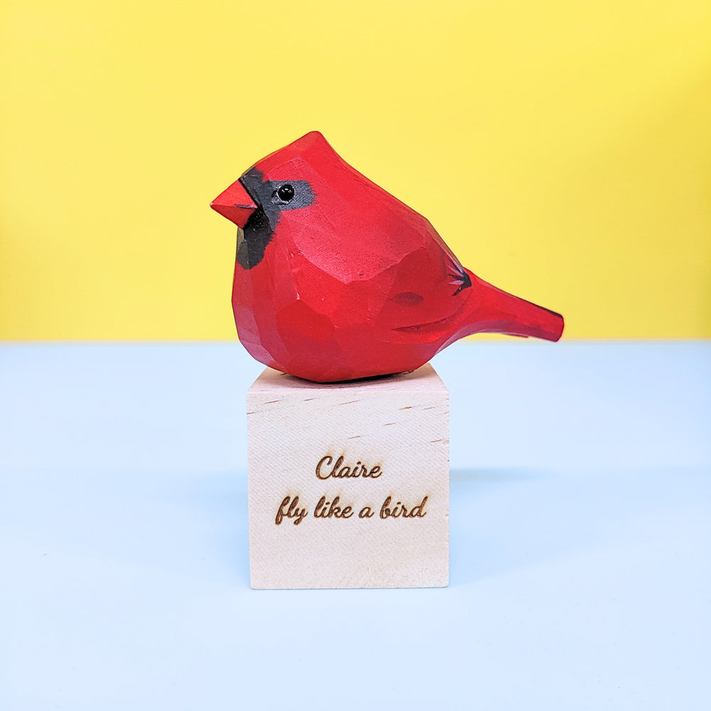 Hand-Carved Cardinal Bird DIY Painting Kit – Nature-Inspired Decor & Gifts (ONLINE ORDER ONLY)