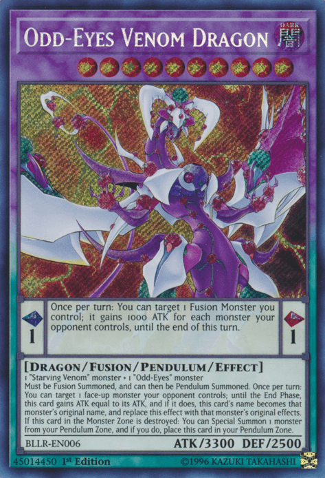 Odd-Eyes Venom Dragon [BLLR-EN006] Secret Rare (ONLINE ORDER ONLY)