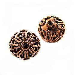 16mm Copper Roval Bead with Twisted Rope Floral Design 8 inch 13 pcs (ONLINE ORDER ONLY)