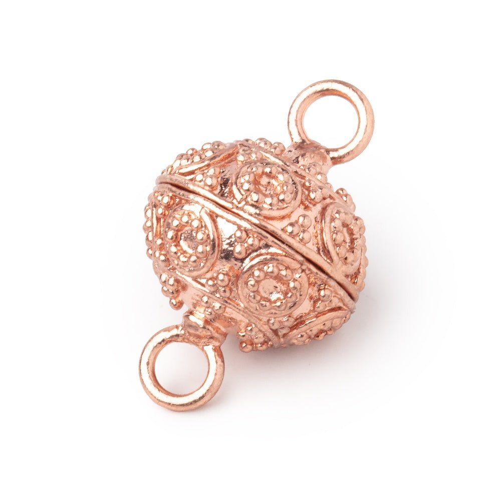 16mm Miligrain Circle Design Magnetic Clasp 1 piece