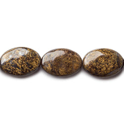 14x10mm Bronzite plain oval beads 15.5 inch 22 pieces (ONLINE ORDER ONLY)