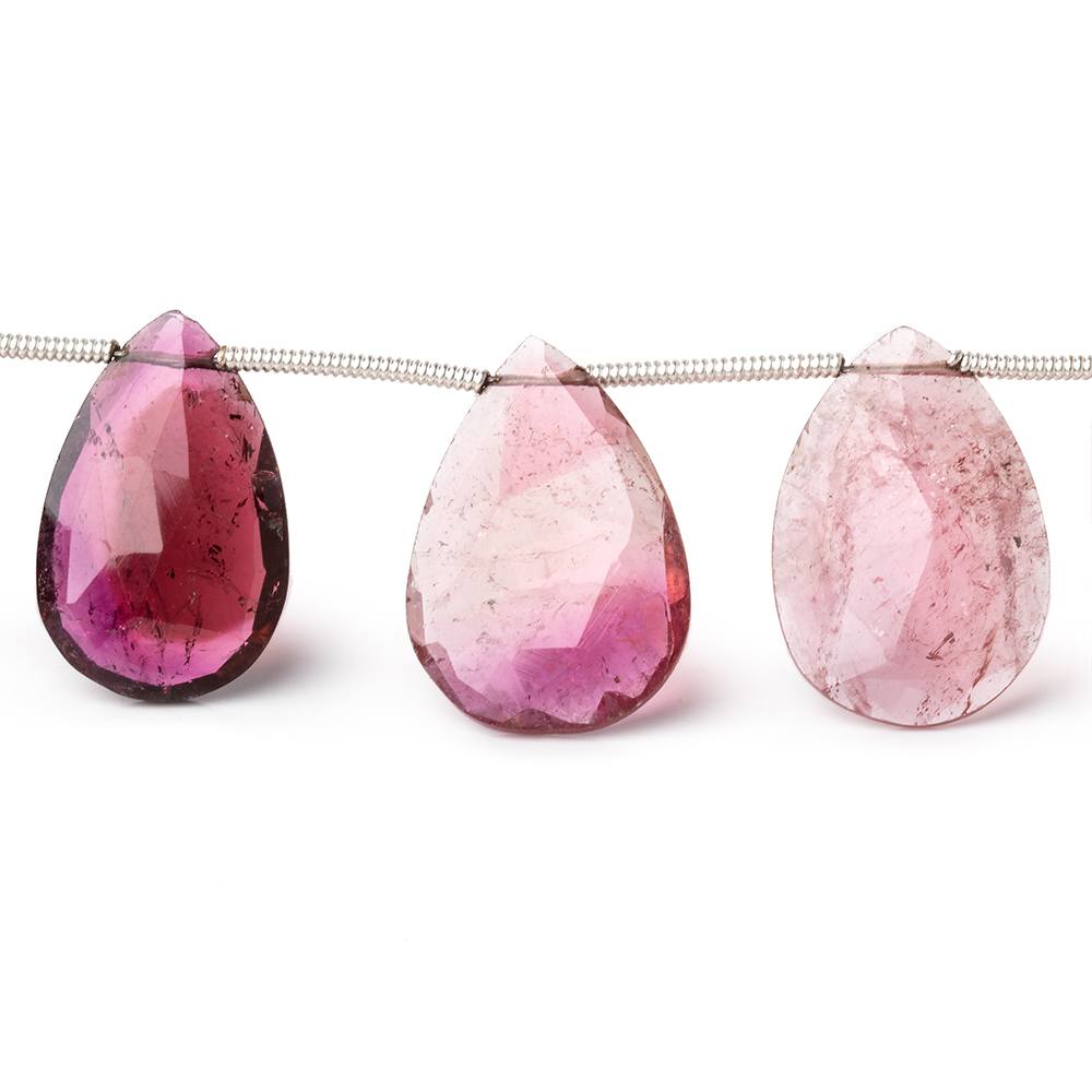 16x11-19x13mm Multi Color Tourmaline Faceted Pear Beads 7.25 inch 11 pieces (ONLINE ORDER ONLY)