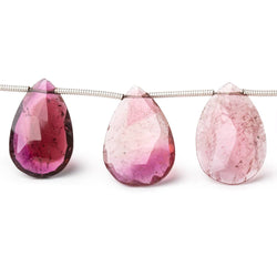 16x11-19x13mm Multi Color Tourmaline Faceted Pear Beads 7.25 inch 11 pieces (ONLINE ORDER ONLY)