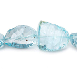 16x11-25x16mm Sky Blue Topaz Concave Faceted Nuggets 9 inch 12 Beads (ONLINE ORDER ONLY)