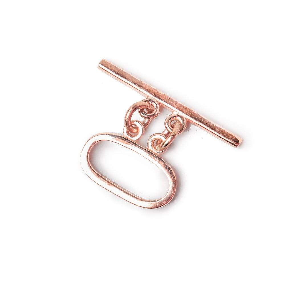 16x11 Rose Gold plated Sterling Silver Oval Double Strand Toggle 1 piece (ONLINE ORDER ONLY)