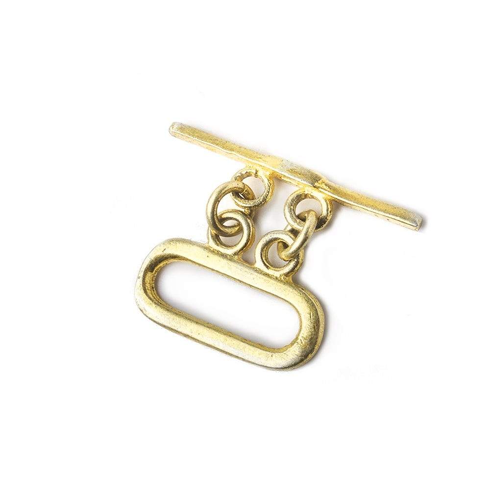 16x11mm Vermeil Double Strand Oval Toggle 1 piece (ONLINE ORDER ONLY)