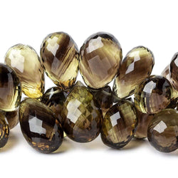 16x12-22x13mm Bi-Colored Quartz Faceted Tear Drops 8 inches 52 beads AAA (ONLINE ORDER ONLY)