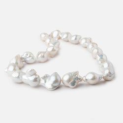 16x12-24x21mm White Ultra Baroque Freshwater Pearls 16.5 inch 22 pieces AA (ONLINE ORDER ONLY)