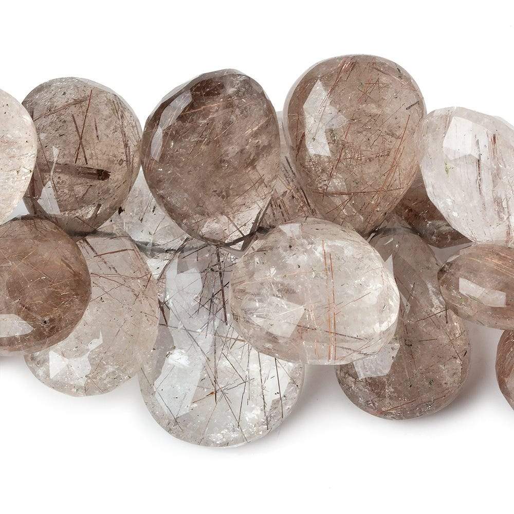 16x13-27x19mm Copper Rutilated Quartz faceted pear briolettes 8 inch 44 pieces AAA (ONLINE ORDER ONLY)