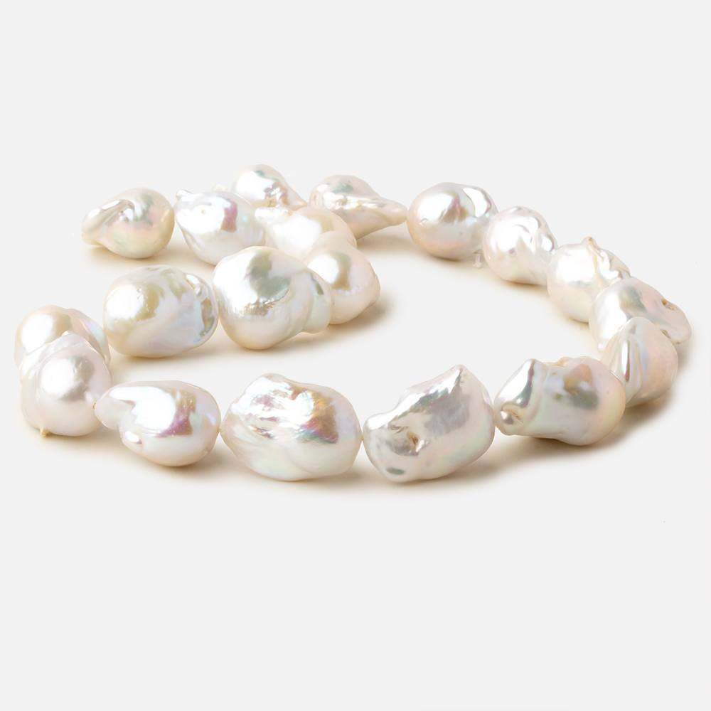 16x17.5-14x23mm Off White Ultra Baroque straight drilled freshwater pearls 15.5 inch 17 pieces AAA (ONLINE ORDER ONLY)
