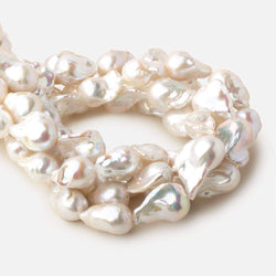 16x17.5-14x23mm Off White Ultra Baroque straight drilled freshwater pearls 15.5 inch 17 pieces AAA (ONLINE ORDER ONLY)