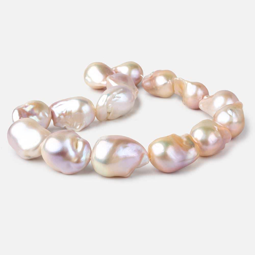 16x24-17x29mm Blush Pink Ultra Baroque Freshwater Pearls 16 inch 16 pieces AAA grade (ONLINE ORDER ONLY)