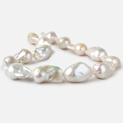 16x28-17x34mm Cream White Ultra Baroque Freshwater Pearls 16 inch 14 pieces AAA grade (ONLINE ORDER ONLY)