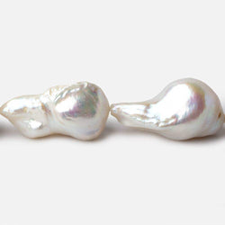 16x28-17x38mm Cream White Ultra Baroque Freshwater Pearls 16 inch 13 pieces AAA grade (ONLINE ORDER ONLY)