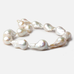 16x28-17x38mm Cream White Ultra Baroque Freshwater Pearls 16 inch 13 pieces AAA grade (ONLINE ORDER ONLY)