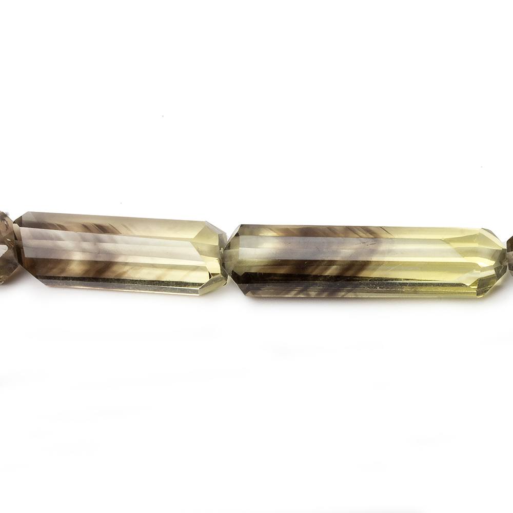 16x5-32x5mm BiColor Quartz faceted elongated tubes 8 inch 9 beads AA Grade (ONLINE ORDER ONLY)