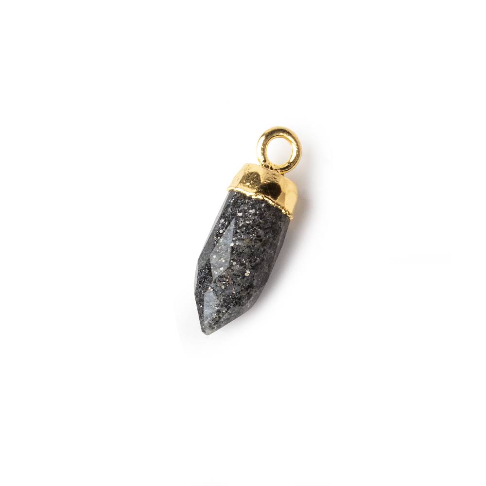 16x5mm Gold Leafed Celestial Quartz Spike Pendant 1 focal bead (ONLINE ORDER ONLY)