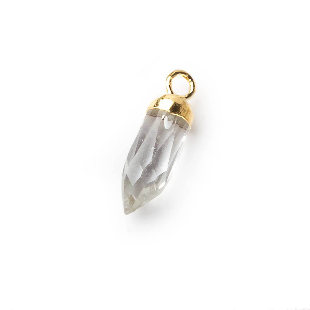 16x5mm Gold Leafed Crystal Quartz Spike Pendant 1 piece (ONLINE ORDER ONLY)